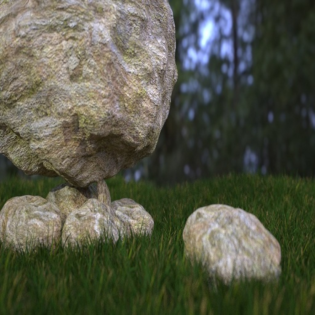 Realistic Rocks and Grass preview image 1